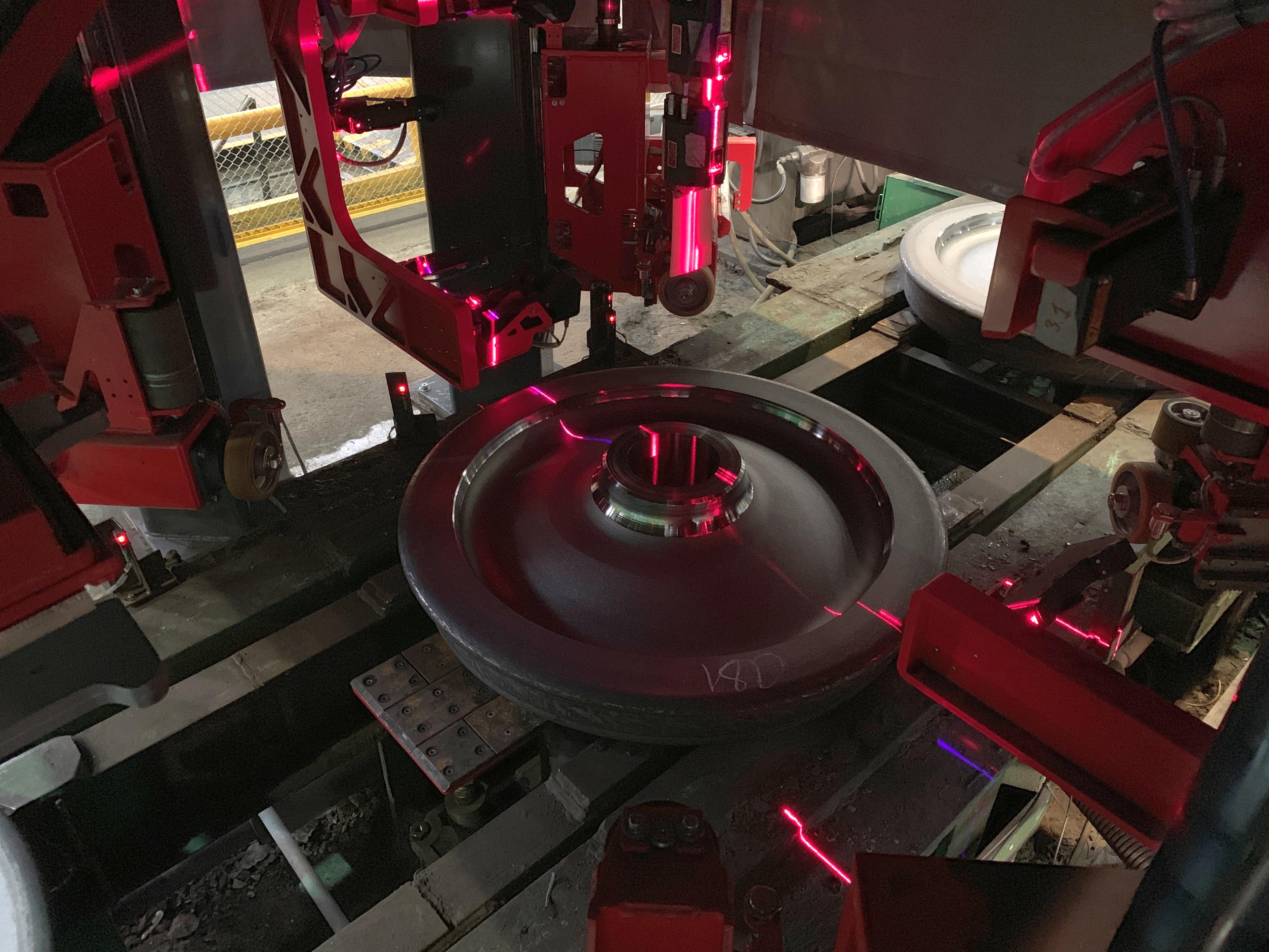 Railway wheel geometry control system