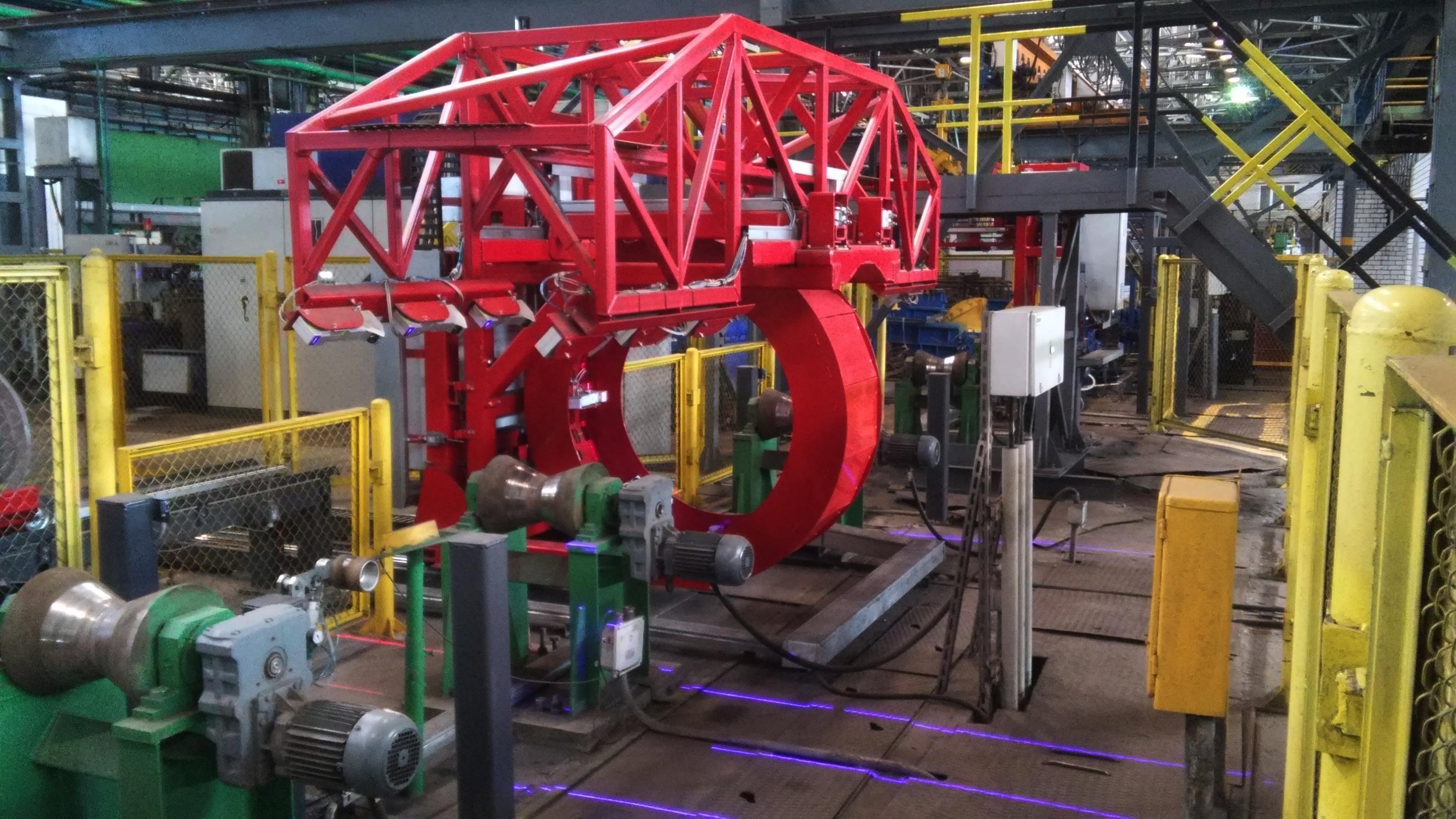 Automatic geometric parameters control system for small and medium diameter pipes